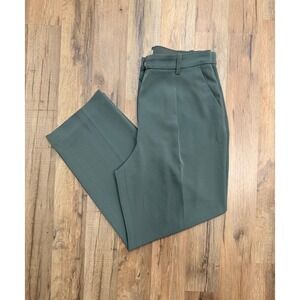 H&M Green Tailored Ankle Pants Women's 8‎ Stretch Workwear